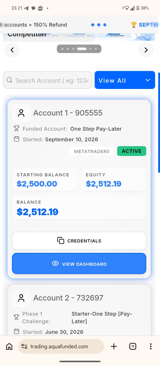 SpyxiPayy's tweet photo. Started with a $1 TryAqua account.
Somehow that small step turned into a $2,500 Bonus Funded Account. 🌊
$1 TryAqua → $2.5K Funded
Now the real work begins.
No rush. No overtrading. Just discipline and execution.
Thank you @AquaFunded 🤝 https://t.co/EtE5KjrGhH