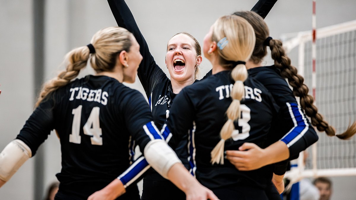DWTigerVB's tweet photo. RECAP: A thrilling fourth-set comeback pushes No. 11 Volleyball past the Dordt Defenders in the season's home opener!

📰 https://t.co/KZeGGG0OQA

#RollTige | #OutworkOutlastOutplay https://t.co/YodFOVVFQb