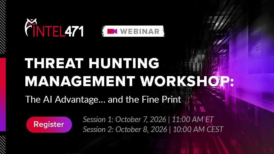 Intel471Inc's tweet photo. AI promises to transform threat hunting, but knowing where it genuinely helps (and where it falls short) is what separates hype from real operational advantage.
Join us as we walk through how leaders can bring CTI and threat hunting teams closer together.
https://t.co/cq6yYFGRPu https://t.co/DFYwI7106B