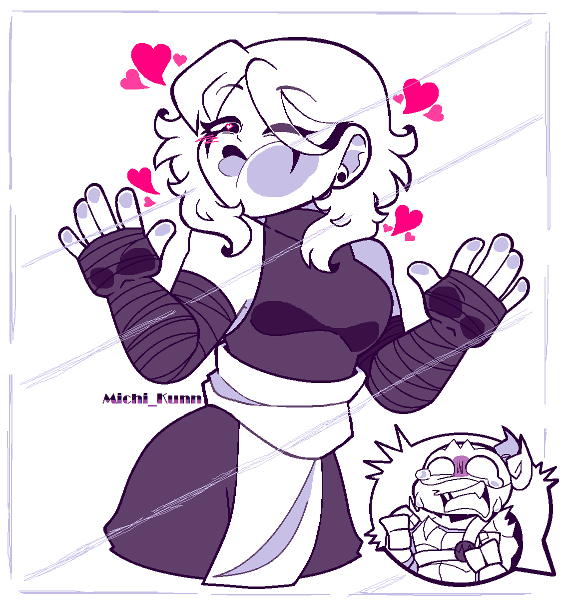 MichitoKunn's tweet photo. 🧡 ROTTMNT selfships💜
#commission #mspaint #rottmntmikey #rottmntdonnie #selfship https://t.co/pFSOhSSmZd