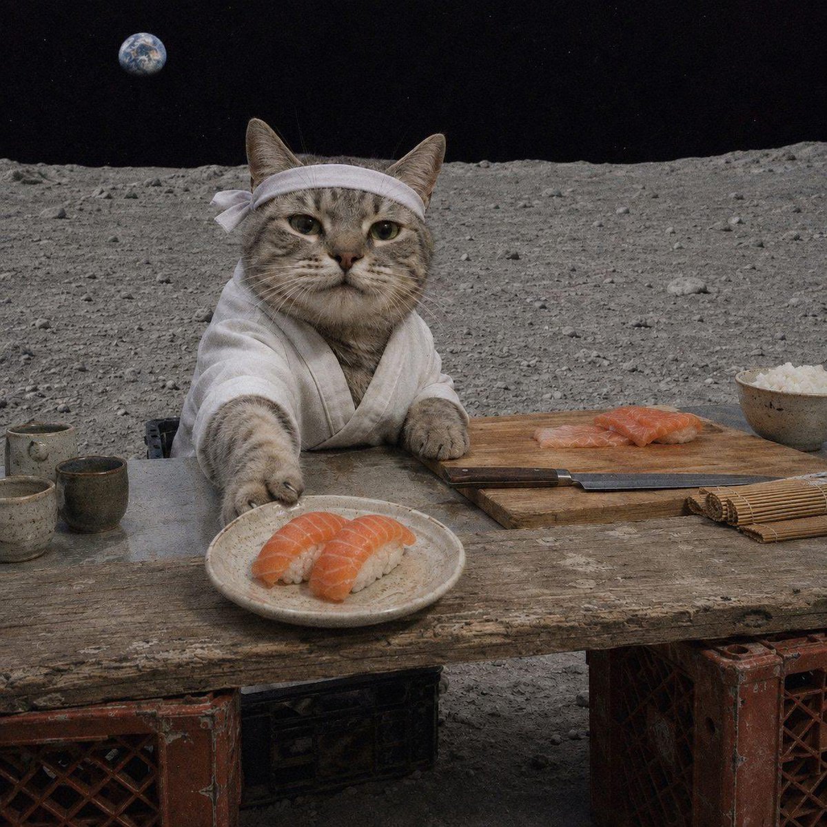 mooncatonrh's tweet photo. Moon omakase https://t.co/eMwzZJaGmA