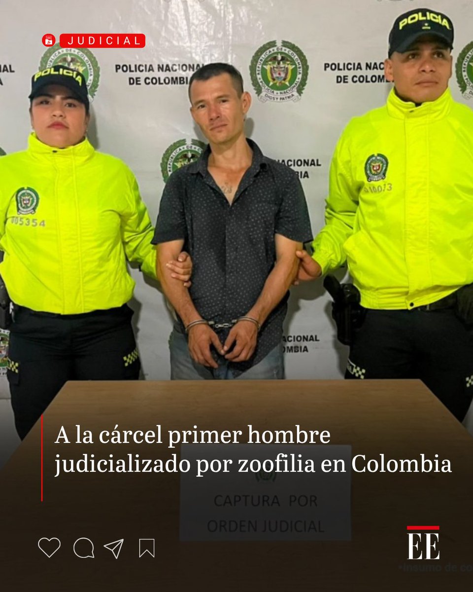 elespectador's tweet photo. Se trata de la primera persona judicializada en Colombia después de que en agosto pasado se expidiera la ley 2627 de 2026, conocida como la ley No más zoofilia. Acá los detalles. 👉 https://t.co/omoWZfSbIz https://t.co/9nCQdTYkfB