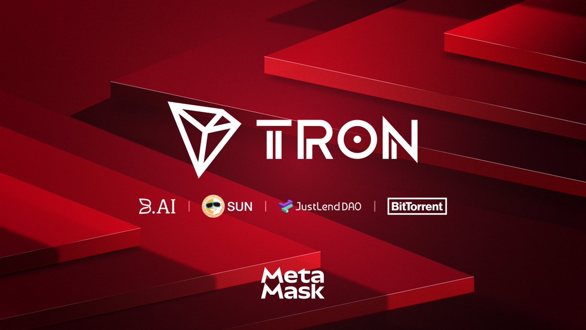 trondao's tweet photo. TRON announced expanded @MetaMask support across the ecosystem.

@BAI_AGI, @OfficialSUNio, @DeFi_JUST, and @BitTorrent now support MetaMask connectivity through their respective dApps.

More details from @Cointelegraph 👇
https://t.co/Y1AzmmHGUs https://t.co/9bq85Vm5sQ