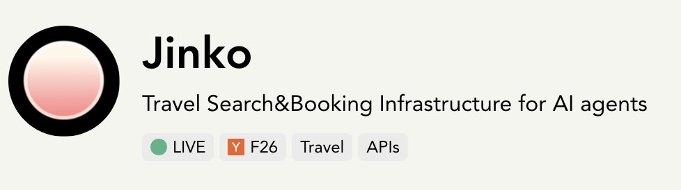 kgauthier15's tweet photo. Personal and professional AI assistants are booming

they all need to book travel for their users

we are building the travel infrastructure to power them all

YC F26, here we go ✈️ https://t.co/CB8Jt9mS77