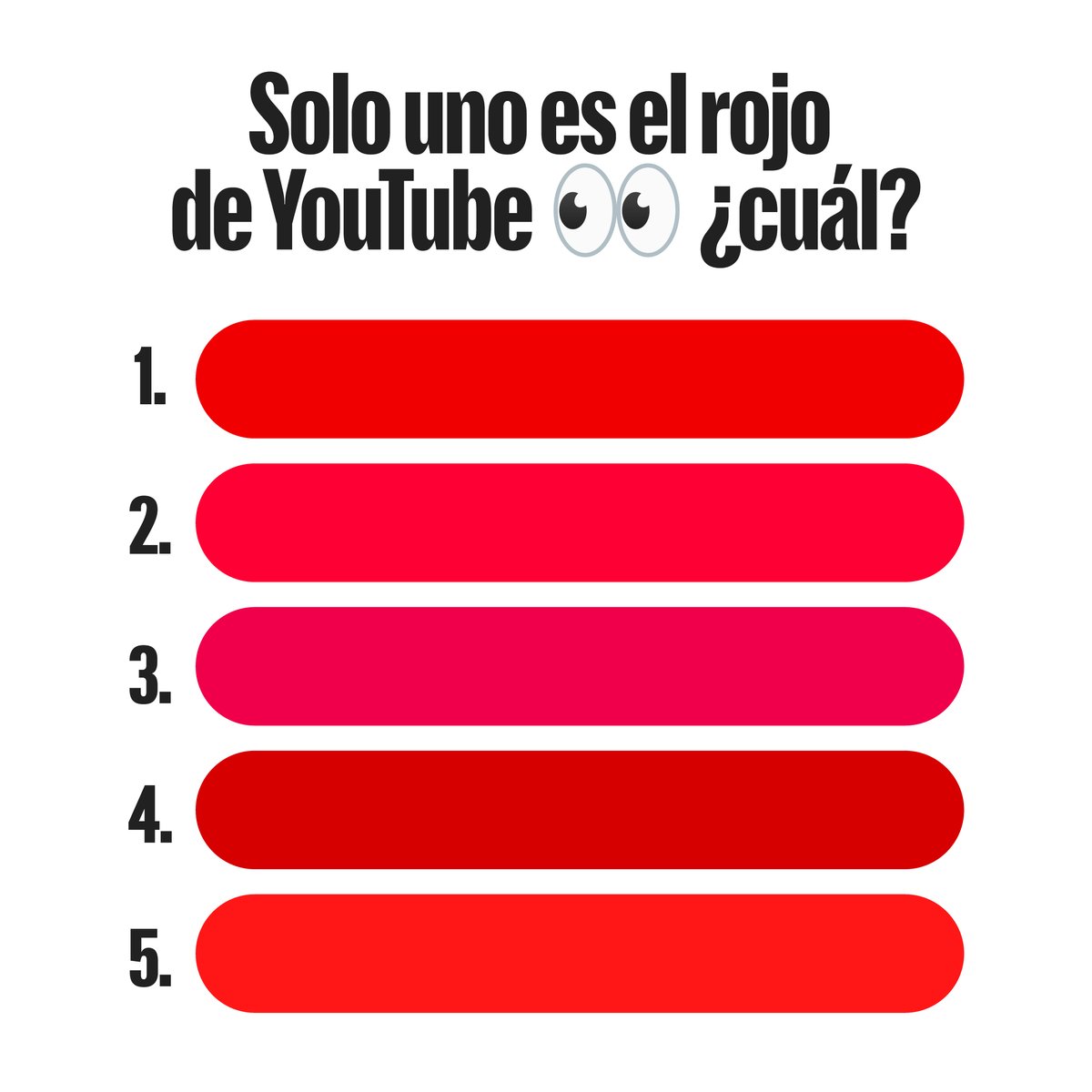 YouTubeLATAM's tweet photo. ¿Cuál es el verdadero? Deja tu respuesta en comentarios 👇 https://t.co/ca0PzgnoCW