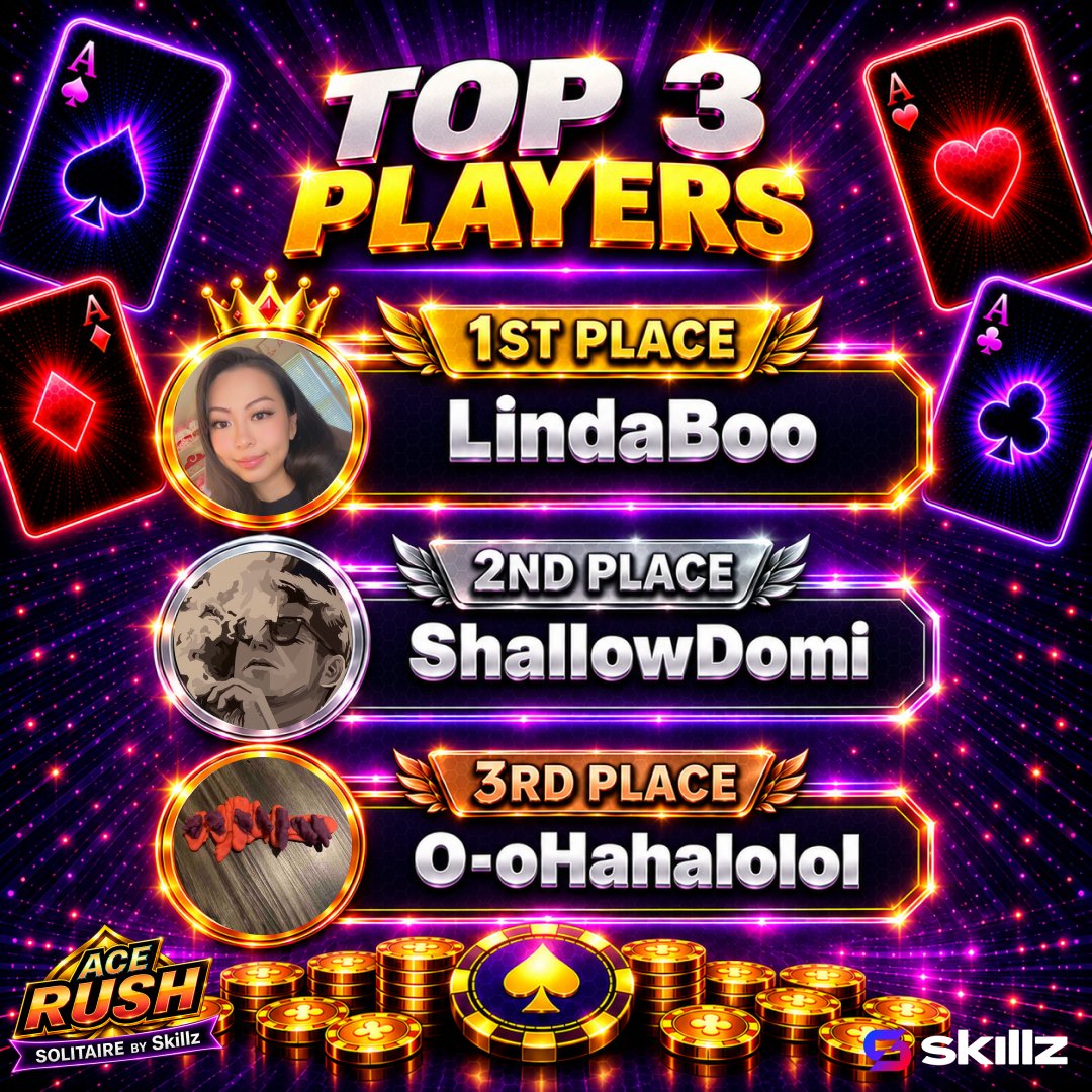 skillz's tweet photo. Congrats to our Ace Rush winners! https://t.co/gAynK8FLVY
