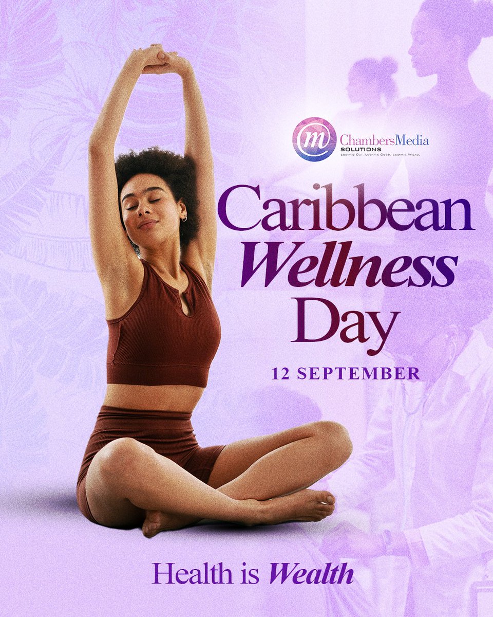 ChambersMedia_'s tweet photo. Caribbean Wellness Day is a CARICOM initiative to promote health and combat non-communicable diseases (NCDs). Wellness is the foundation of everything we build.

#CaribbeanWellnessDay #HealthIsWealth #CARICOM #CaribbeanExcellence #CMS https://t.co/Cwv9l9Zcww