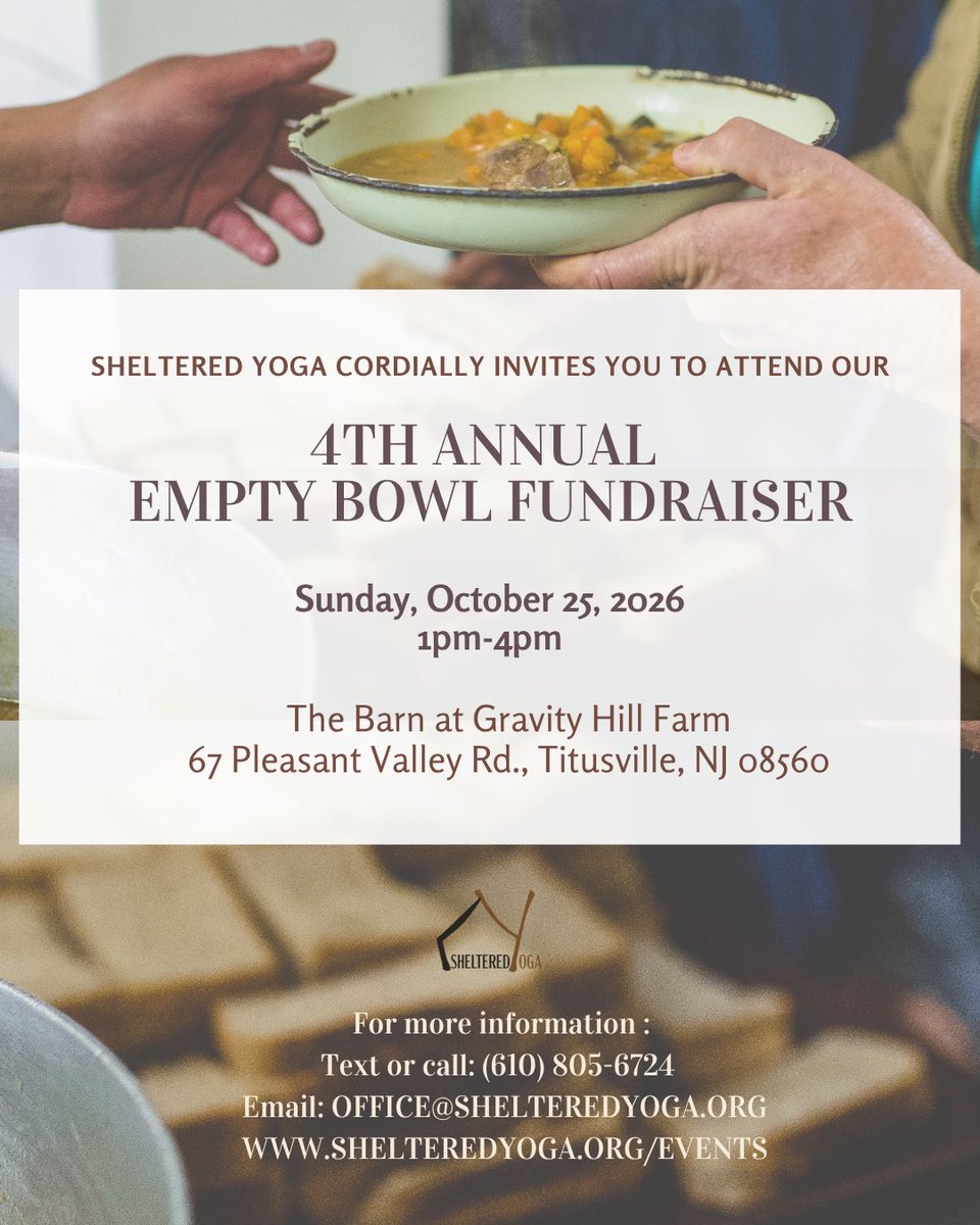 ShelteredYoga's tweet photo. Secure your spot today, space is limited!
https://t.co/fNblXNQX9l
#registertoday #fypシ #nonprofit #food #giveback #bowl #empty #filltheirbowl #community #charity #donate #dogood #4change #support #youth #foodinsecurity #lifeskills #smiles #shelteredyoga #njnonprofit https://t.co/wqlhSgi5tt