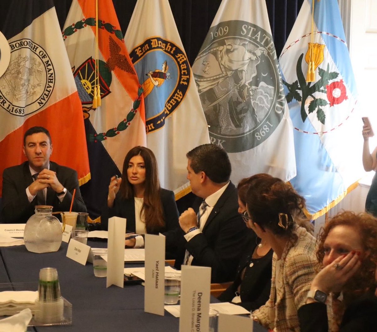 NYCCTaskForce's tweet photo. Yesterday, chairs of the Task Force to Combat Antisemitism @InnaVernikov & @EricDinowitzNYC , jointly with Health Committee chair @Lynn4NYC met with leaders from the healthcare industry & Jewish advocacy groups to confront antisemitism in healthcare — a problem with a long, ugly history that has quadrupled since October 7. Jewish doctors and patients, like all doctors and patients, have a right to safe and fair treatment in a hospital facility. This was an important first step toward protecting Jewish patients, doctors, nurses and medical workers from discrimination and an unsafe environment. We are grateful to all the hospitals, agencies and advocacy groups who showed up and we look forward to working with them on behalf of Jewish New Yorkers on this important issue, @TheAJMAofficial @AJCGlobal @NJACLaw @brandeiscenter @NorthwellHealth @MountSinaiNYC @ADL @UJAfedNY @JewishBoard @AuschwitzJCF