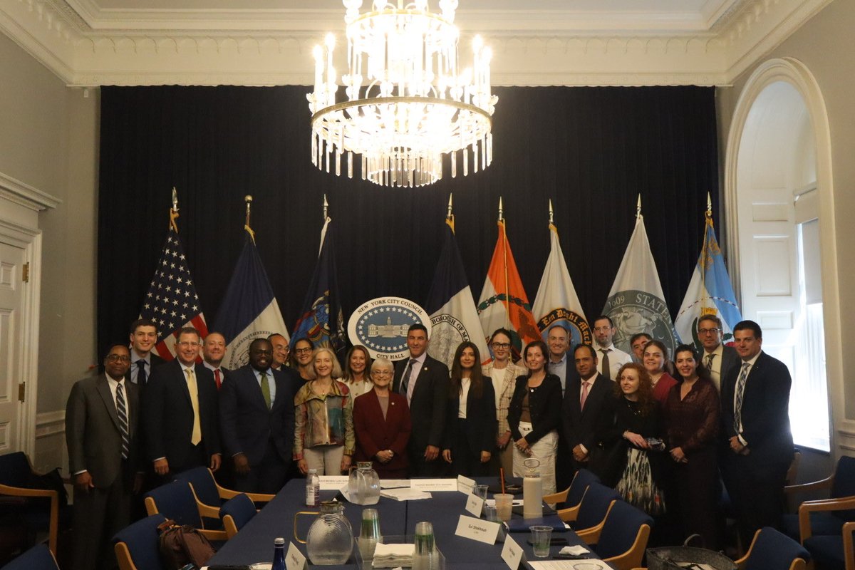 NYCCTaskForce's tweet photo. Yesterday, chairs of the Task Force to Combat Antisemitism @InnaVernikov & @EricDinowitzNYC , jointly with Health Committee chair @Lynn4NYC met with leaders from the healthcare industry & Jewish advocacy groups to confront antisemitism in healthcare — a problem with a long, ugly history that has quadrupled since October 7. Jewish doctors and patients, like all doctors and patients, have a right to safe and fair treatment in a hospital facility. This was an important first step toward protecting Jewish patients, doctors, nurses and medical workers from discrimination and an unsafe environment. We are grateful to all the hospitals, agencies and advocacy groups who showed up and we look forward to working with them on behalf of Jewish New Yorkers on this important issue, @TheAJMAofficial @AJCGlobal @NJACLaw @brandeiscenter @NorthwellHealth @MountSinaiNYC @ADL @UJAfedNY @JewishBoard @AuschwitzJCF