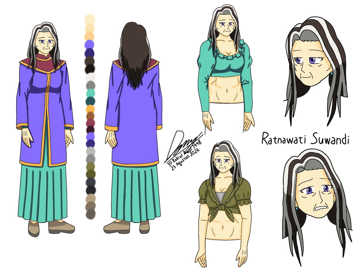 danyfirdaus95's tweet photo. Mendiang Ratnawati Suwandi. "Pendeta" pertama di Little Wooden Chapel, ibunya Aurelia, mertuanya Elias, nenek 4 cucu &amp; 1 cicit itu merupakan salah satu pendiri Kompleks Jasminum. 
#originalcharacter #mangaart #characterdesign https://t.co/oHJZjHpAjW