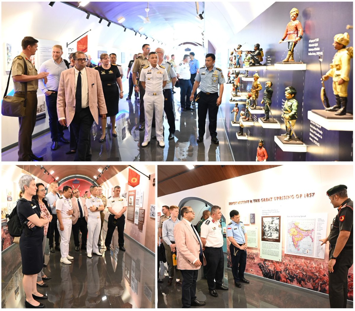 easterncomd's tweet photo. Strengthening the bilateral relationship between #IndianArmy and #AustralianArmy, a 30-member #AustralianArmy delegation participating in the #AustralianDefence Strategic Studies Course, led by Colonel Brandon Wood, visited Headquarters #EasternCommand, #Kolkata today.

The delegation interacted with Lt Gen Gambhir Singh, #COS, Headquarters #EasternCommand, and visited the #EasternCommandMuseum, gaining insights into the rich military heritage and glorious legacy of the #IndianArmy. The visit reinforced the strong and enduring defence ties between #India and #Australia.

#भारतीय_सेना और #ऑस्ट्रेलियाई_सेना के बीच द्विपक्षीय संबंधों को और मजबूत करने के उद्देश्य से, Australian Defence Strategic Studies Course में भाग ले रहे Colonel Brandon Wood के नेतृत्व में 30 सदस्यीय #ऑस्ट्रेलियाई_सेना प्रतिनिधिमंडल ने आज #पूर्वी_कमान, #कोलकाता स्थित मुख्यालय का दौरा किया।

प्रतिनिधिमंडल ने लेफ्टिनेंट जनरल गंभीर सिंह, #COS, मुख्यालय #पूर्वी_कमान के साथ बातचीत की और #EasternCommandMuseum का द���रा किया। इस दौरान उन्होंने #भारतीय_सेना की समृद्ध सैन्य विरासत और गौरवशाली इतिहास के बारे में जाना। यह दौरा #भारत और #ऑस्ट्रेलिया के बीच मजबूत और निरंतर रक्षा संबंधों को और मजबूत करने की दिशा में एक महत्वपूर्ण कदम रहा।

#भारतीय_सेना 
#पूर्वी_कमान 
#IndianArmy 
#EasternCommand 
#BuildingBridgesofFriendship
#IndiaAustraliaFrienship

@adgpi
@SpokespersonMoD
@HQ_IDS_India
@indiannavy
@IAF_MCC
@ihcdhaka
@official_dgar
@ProDefKolkata
@IndiaCoastGuard
@HQ_DG_NCC
@HCICanberra

Facebook  - https://t.co/QIgDd3LkBS
Instagram  - https://t.co/zSl3mtbYTt