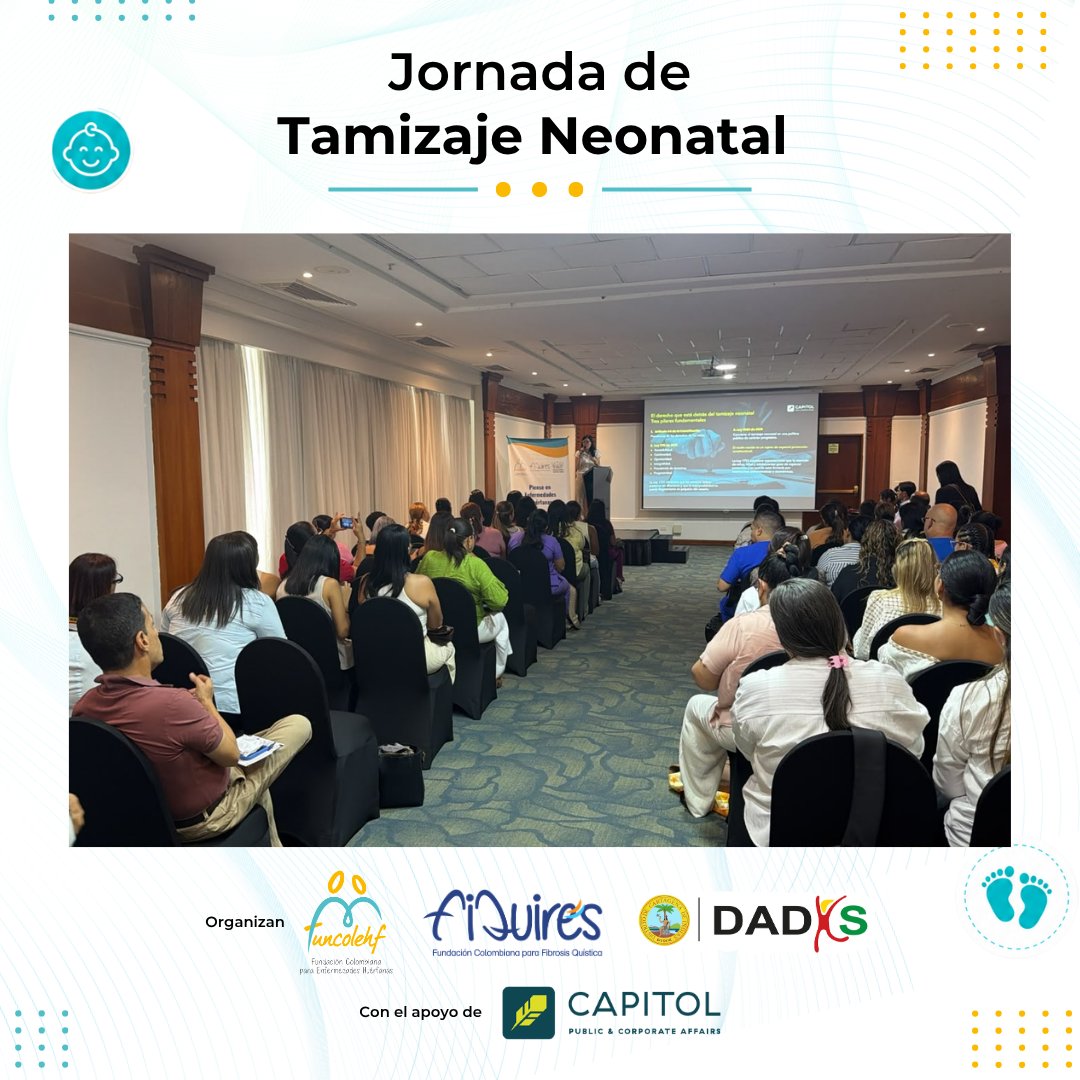 FAMILIAFQ's tweet photo. El #TamizajeNeonatal es uno de los mayores logros de la salud pública: el 75 % de los errores innatos del metabolismo son asintomáticos al nacer. 
Esta prueba permite detectar a tiempo lo que no se ve y cambia la vida de cada bebé.
@GobDeBolivar @AlcaldiaCTG
#FIQUIRES #FUNCOLEHF https://t.co/BJX8z6qlUA