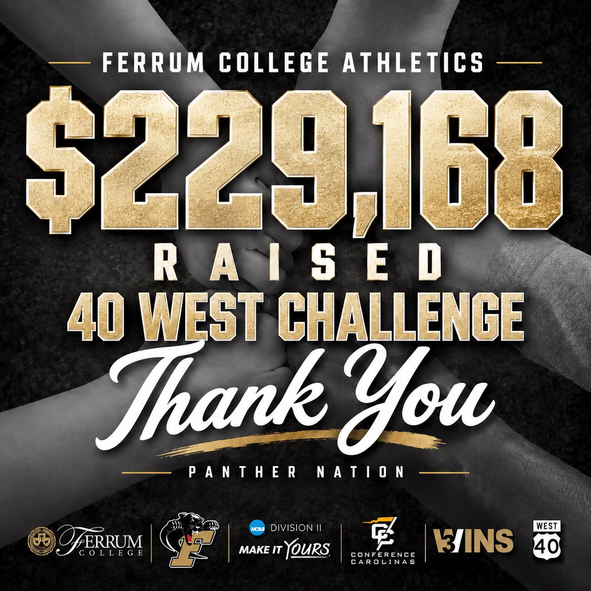 LE_southwestVA's tweet photo. 🤯 Absolutely unreal. Over $229,000!! 🐾 It’s very clear how much pride &amp; support surrounds Ferrum College Athletics 🖤💛 Tremendous effort, incredible support &amp; an even better result; all brought to life by a dedicated group who bought-in

CONGRATULATIONS, Panther Nation!  🐾🔥 https://t.co/RhuXOrdRd9