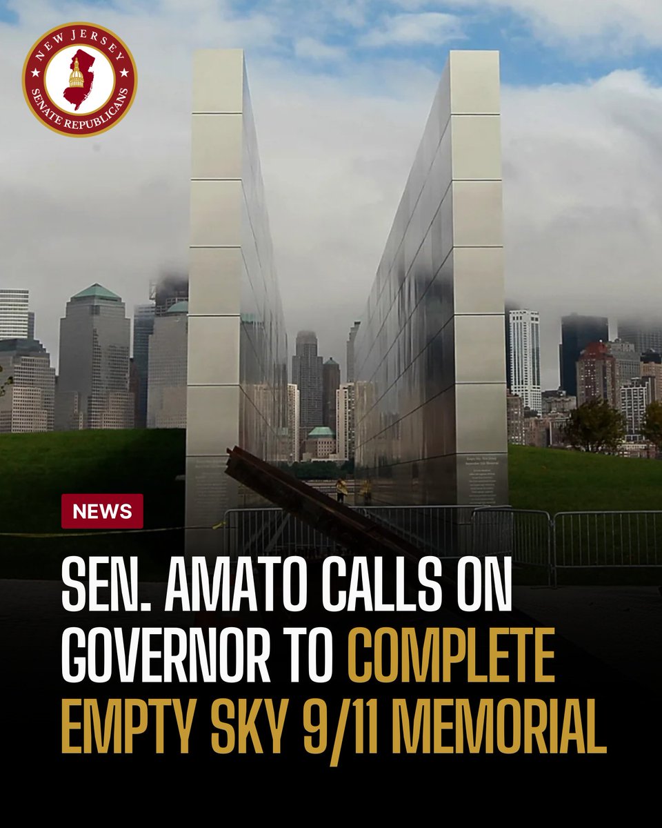 9thDistrictNJ's tweet photo. Sen. Amato: It is deeply disappointing that the State failed to properly care for New Jersey’s sacred Empty Sky 9/11 Memorial at Liberty State Park, effectively allowing it to be abandoned. https://t.co/LGAckTk9si