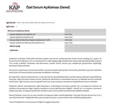 fharah25's tweet photo. 📌Tera'nın Pusula'yı devralacağı, iki şirket arasında yapılan görüşmeler neticesinde kesinleşti.

Devir işleminin ilgili düzenleyici ve denetleyici devlet kurumlarının onaylarının alınmasına takiben mümkün olan en kısa sürede tamamlanması hedeflenmektedir. https://t.co/znYglmjtRq