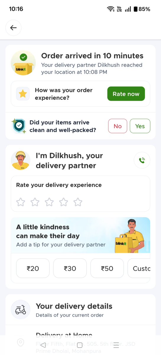 Prashantuv243's tweet photo. @letsblinkit @blinkitcares what the hell with you,you are a pure desi company ,not professional your app showing my order is delivered, and still no sign of my order, you are now out of market #blinkit, you don't have any idea how many compititeters in the market? Dumb company https://t.co/LCIF8HIjhK