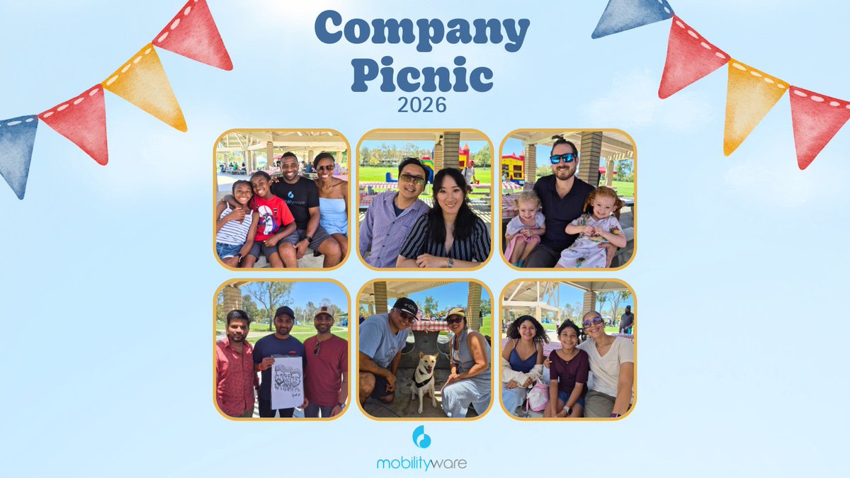 MobilityWare's tweet photo. Good food, fun games, and even better company! 
Our recent company picnic brought employees and their families together for a memorable day at the park. 
 
Thank you to everyone who joined us and helped make the event so special! 
#CompanyPicnic #CompanyCulture # MobileGaming https://t.co/Pp0WbRNs9h