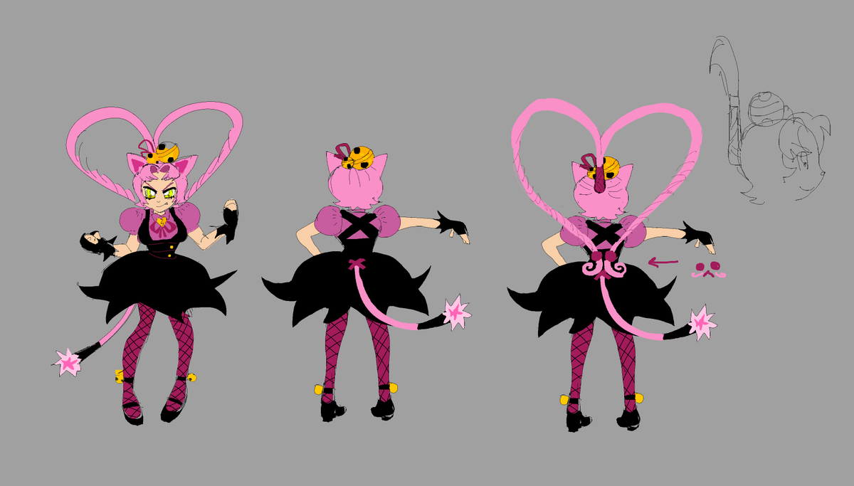 Underfellx's tweet photo. ANYWAY going back on schedule, HERE IS SAD MEW MEW, honestly her name MIGHT change for UF (Sad nyu nyu? Sad nya nya? Nya Nya Hissy Darling? Nyu Nyu Hissy Darling?) I fleshed out her design some more and only changed a few things. https://t.co/43ZYedhZ8I