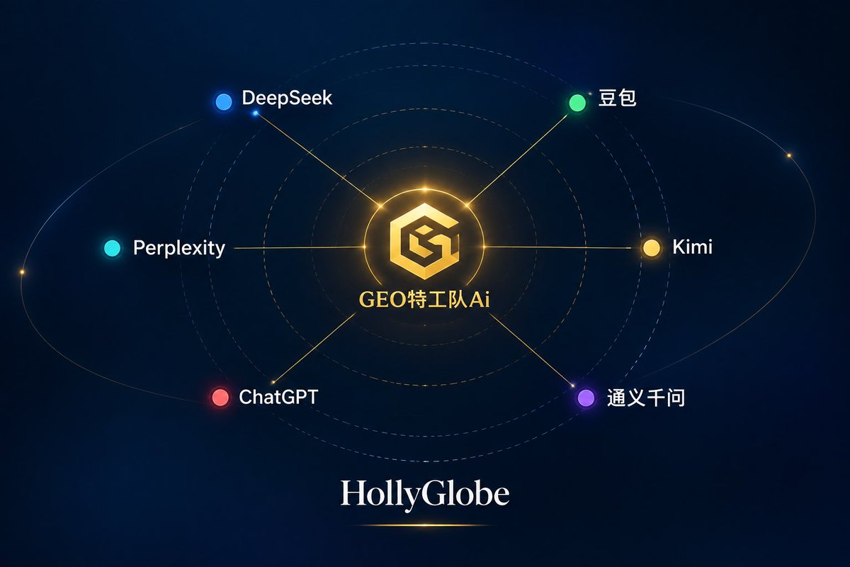 HollyGlobeAI's tweet photo. > Introducing Cross-Platform GEO Intelligence.
> 
> It turns your brand assets into unified visibility across 6 AI search engines.
> 
> DeepSeek. Doubao. Kimi. Qwen. ChatGPT. Perplexity.
> 
> Now available for Asia-Pacific brands.
> 
> #GEO #AIMarketing #HollyGlobe https://t.co/uFujQRJ6Ah