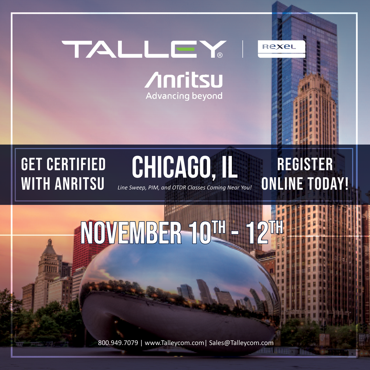 TalleyLLC's tweet photo. Plan ahead and get your team certified! Now’s the ideal time to book Line Sweep, PIM, or OTDR training—either a private class or join our upcoming Chicago sessions. 🕐

Secure your spot today via the link in our bio!

#Anritsu #GetCertified https://t.co/SnzRkO2tQz