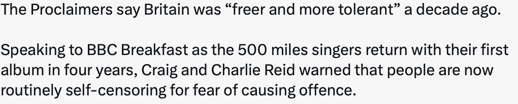 up_lands's tweet photo. Proclaimers: The 500 Miles singers. https://t.co/gtRCFXAqWA
