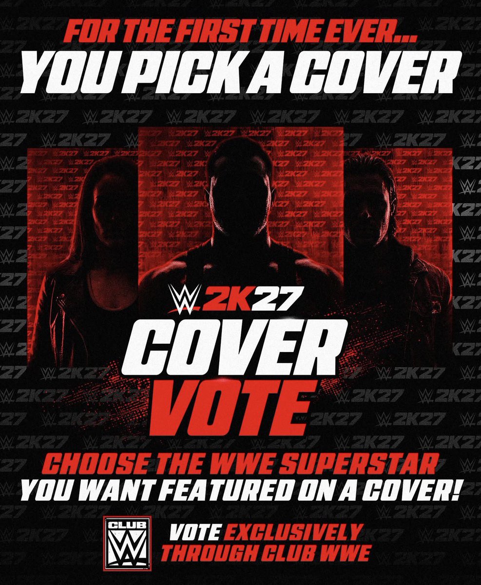 WrestleOps's tweet photo. WWE announces for the first time ever, the cover star for one of the editions of WWE 2K27 will be voted upon by WWE Club Members.

The names that can be voted on: Bron Breakker, Fatal Influence, Je’Von Evans, Oba Femi, Penta, Sol Ruca, Stephanie Vaquer and Trick Williams. https://t.co/iyb0sIzhUU