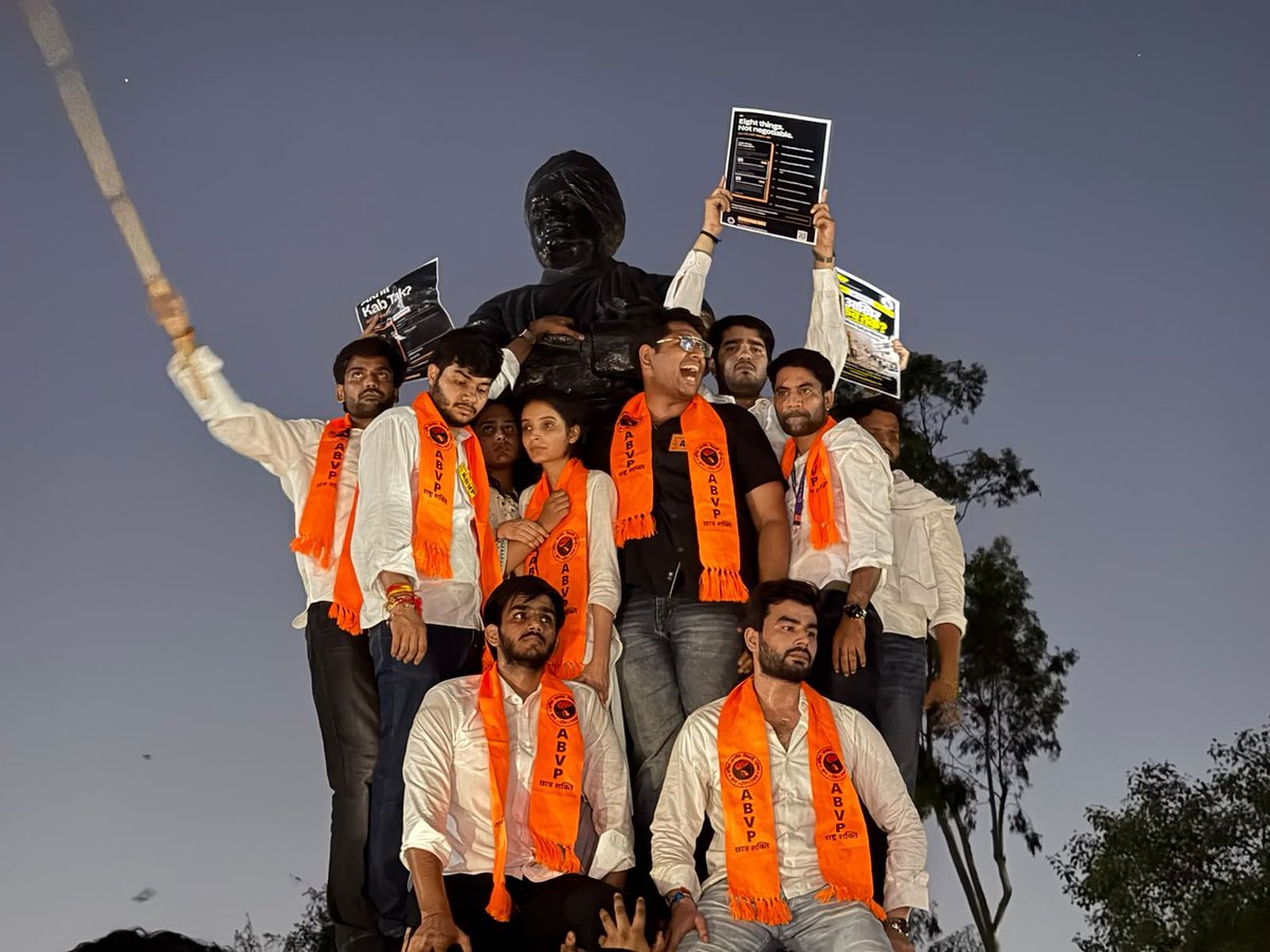PTI_News's tweet photo. STORY | ABVP probable candidates file DUSU nominations; campaign intensifies

The ABVP on Thursday filed nomination papers for the Delhi University Students' Union (DUSU) elections, with the student organisation stepping up its outreach campaign across the university ahead of the polls.

Akhil Bharatiya Vidyarthi Parishad's (ABVP) probable candidates Alok Attri, Ishu Maurya, Lakshya Raj Singh, Nitin Tanwar, Riya Chhawari, Tanya Mavi and Yash Dabas filed their nomination papers, the organisation said in a statement.

READ: https://t.co/jC7vOvdHhC

(Photo Source: Third Party)