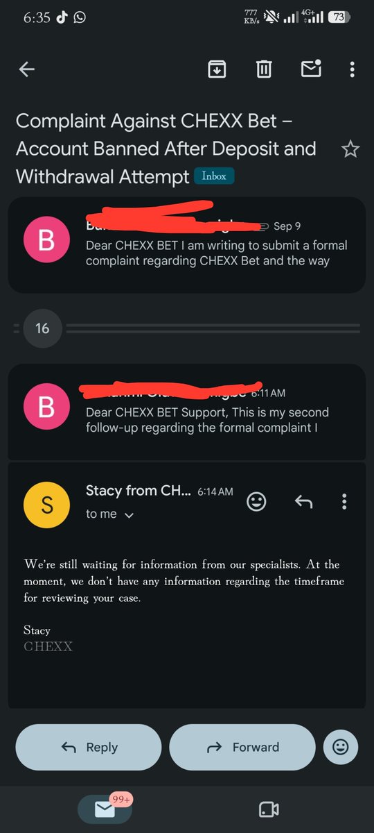 corinthians0903's tweet photo. Hey @chexx_bet , it’s been days and you’ve locked my account with $201 inside right after I completed tasks and tried to withdraw. Support keeps giving me generic "a specialist will look into it" responses while holding my funds.
Unblock my account and release my money now!!! https://t.co/qqBbIT7t7D