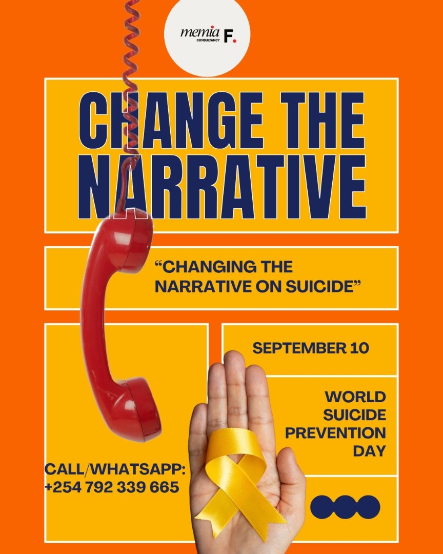 MemiaPsych's tweet photo. Today is #WorldSuicidePreventionDay. "Changing the Narrative on Suicide" means breaking the silence, listening with empathy, and replacing judgment with support. 

If you are struggling, confidential care is available: 

🌐 https://t.co/XceNXhVz19
📞 +254 792 339665 https://t.co/rPRtCusex5