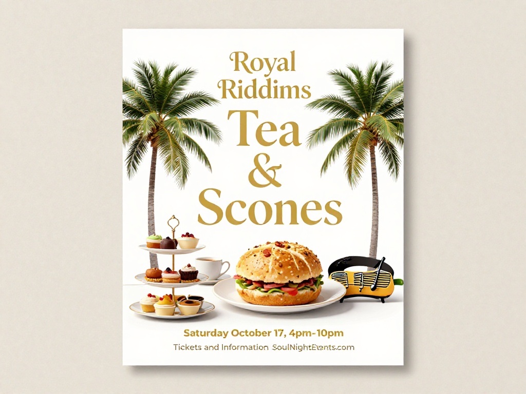 Randbreloaded's tweet photo. 🇬🇧 Talk about a proper link-up. Royal Riddims features premium tea and scones meets heavy basslines on Oct 17 from 4-10 PM. Don't miss the October hype. Tickets available at https://t.co/ce8eoEuVwD #LondonTown #JamaicanUK #80sPop #90sPop #NewYorkEvents https://t.co/e4xqJF07Va