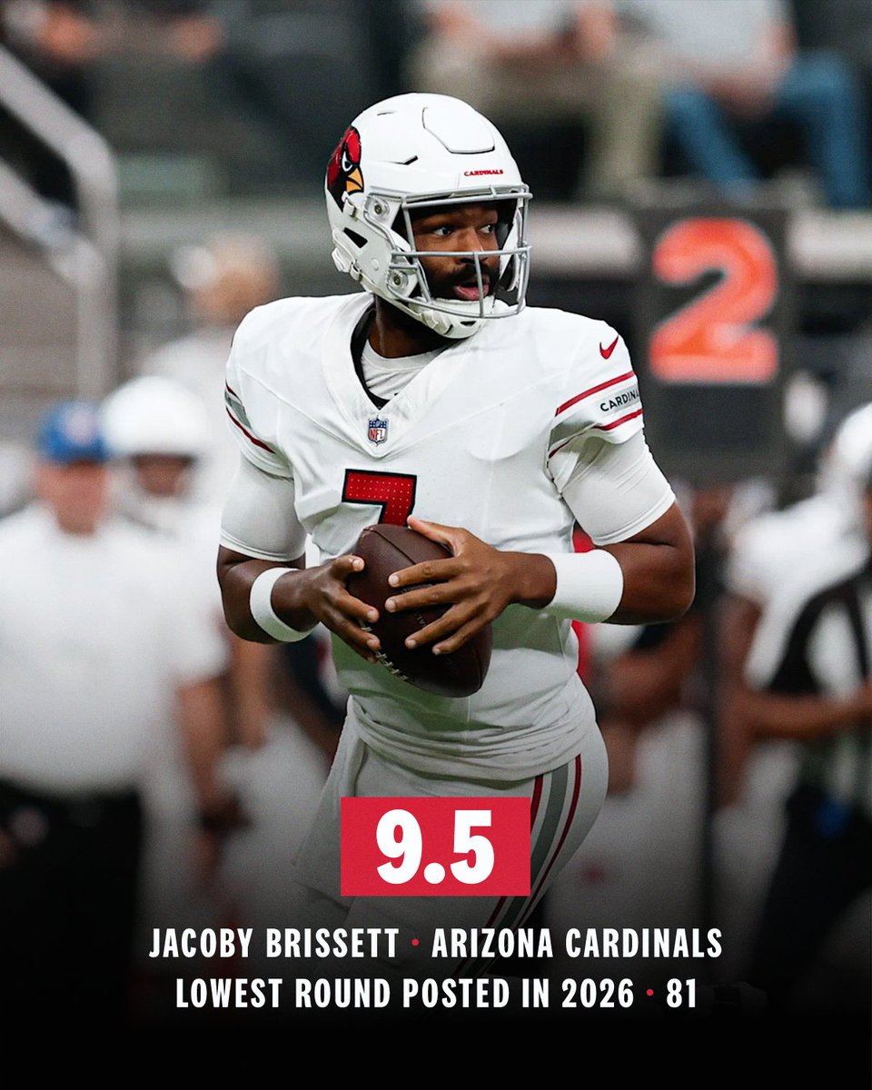 USGA's tweet photo. Sam Darnold 7.8 | Jacoby Brissett 9.5 https://t.co/aM2BVFny3W