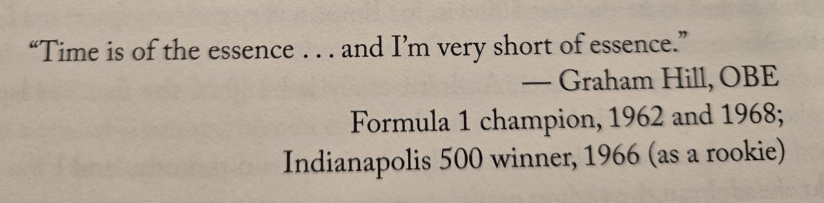 belletobell's tweet photo. What a quote 😆 I love it! #Beast #IndyCar #F1 #GrahamHill https://t.co/tQm8uCbJ85