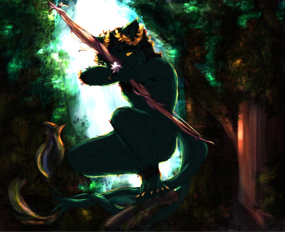 Zef_oreo's tweet photo. I haven't posted a single thing about the process of this drawing.
Anyways

I tried a different process and had a much better go at it, I'm still thing on working on some texture for the bg and working on some highlights.

#furry
#furryart
#drawing https://t.co/RLchu2DDat