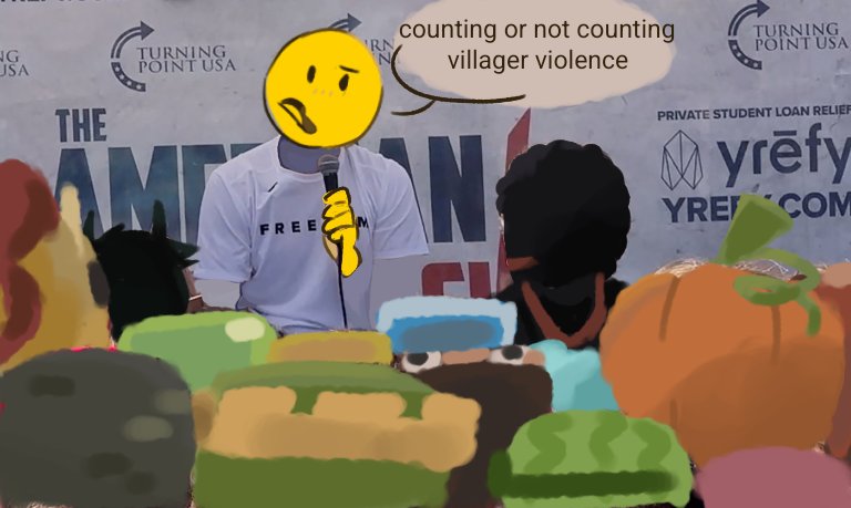 leronfan's tweet photo. counting or not counting villager violence #verityᵀᴹ #9Sept #charliekirk https://t.co/4XI8TyQ5OF