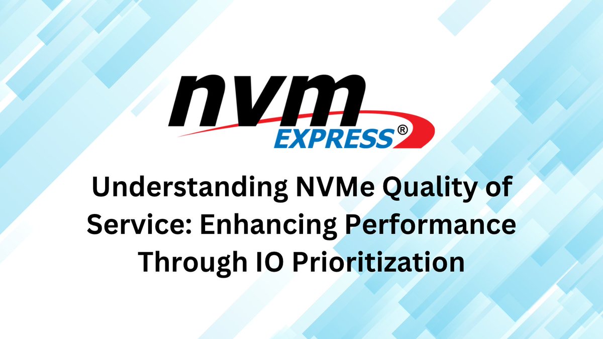 NVMexpress's tweet photo. Efficient I/O management is key to predictable storage performance.

Anthony Constantine (@MicronTech) explores #NVMe I/O Prioritization, the challenges it addresses, and its role in advancing storage efficiency.

Read the NVMe Quality of Service blog: https://t.co/JZO4CrvqLT https://t.co/iPF07hPMvh