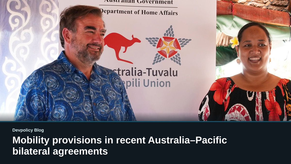 devpolicy's tweet photo. Beyond Tuvalu's climate visa: six Australia-Pacific bilateral agreements now recognise mobility as a tool for adaptation, security and dignity. Read Jane McAdam's analysis for Devpolicy Blog.

https://t.co/1pDq8NY7lQ

#ClimateMobility #PacificIslands #Migration #COP31 https://t.co/jdNMPbuBF7