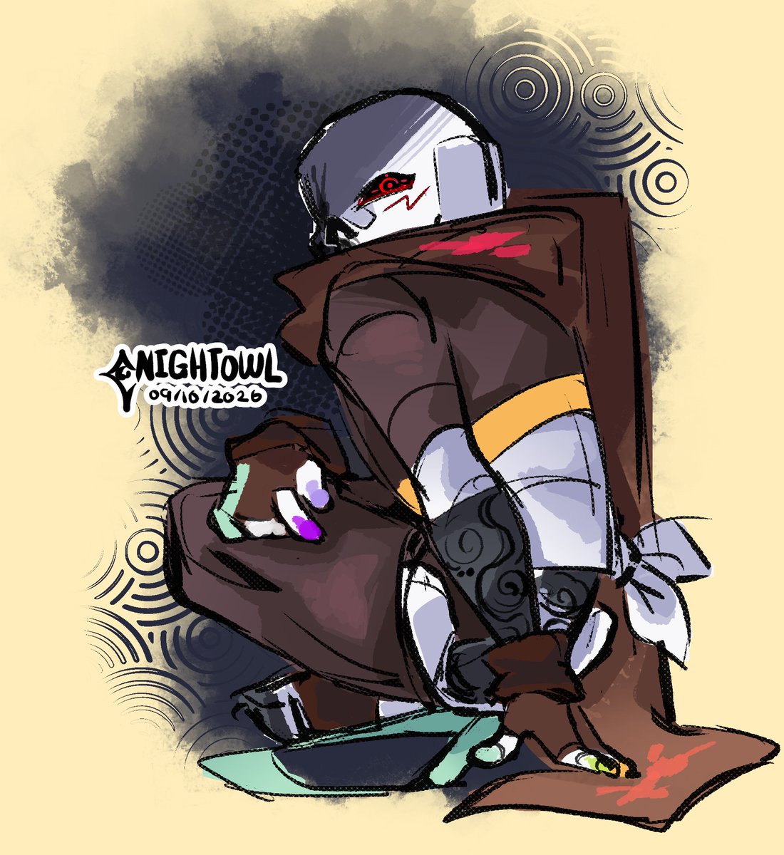 night_owlin's tweet photo. ladies, get you a he/they that you can paint like one of your french girls AND can kill you #inksweep https://t.co/pijoPSgGJW