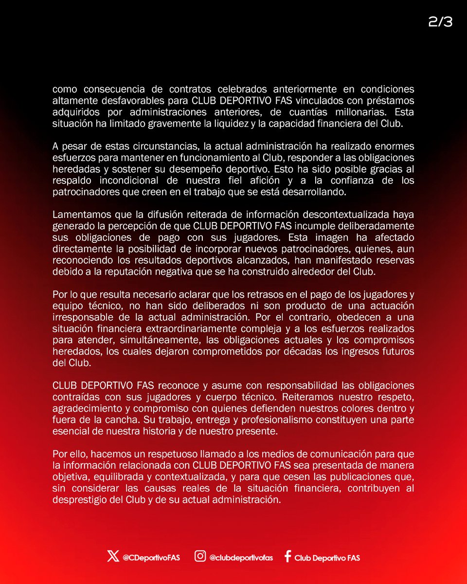 ssportsinc's tweet photo. COMUNICADO OFICIAL https://t.co/mAls41WAOa