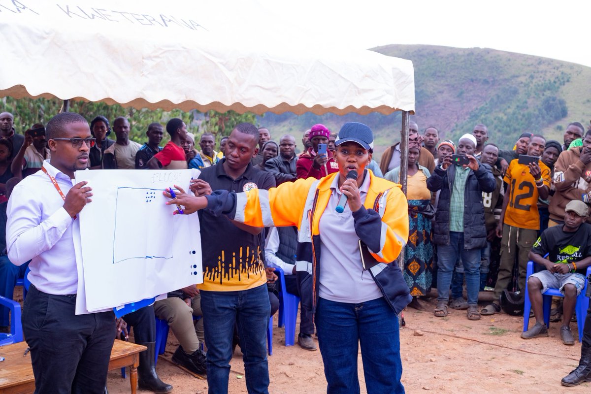 PNyamutoro's tweet photo. We went on a fact finding visiting in regard to the allegations of continued illegal mining in Kayungwe Subcounty,Kanungu District. 

We started with a meeting with the entire district leadership and council where we had the  opportunity to sensitise them further on the Mining laws and also offer guidance on compliance of the same.

We briefed them on the several progressive meetings that have been held at Ministry with the different associations and the license holder as well as the steps taken towards formalisation of mining in the area. 

We also enlightened them on the misleading actions of the earlier guided on and formed Cooperative that prompted the Ministry to halt using it and drawing back to the associations. 

Their concerns were majorly on illegal mining alleged to be fostered by mineral police, licensing, torture and manhandling of locals trying to invade the mine , environmental protection, the use of mercury, sanitation, registration of miners, the ordinances proposed by the district and an MOU to be signed between the district and license holder.

In regard of the above, we guided as follows;

1.We clearly elaborated the existing EL00315 of 236sqkm and 
Small Scale License application  of 1sqkm 
TN/SML/06295 under Shiye Mining Company and the Artisanal area GP00033 of 6.3sqkm that has been Gazetted on the cadastre to be licensed to the different 4 associations that is  Greater Rwegyeyo ArtisanalAssociation, Kanungu Artisanal Association, Dondoma Association and Kayungwe Artisanal Association.

2.The ordinances should not contradict with the existing Mining and Minerals Act 2022 and the Ministry also responded to the proposals in writing with specific stipulations of the ACTS associated.

3.We guided that the district can only sign a community development agreement with the license holder at mining stage to carter for social corporate responsibility, as provided for by the law and monitored by the Ministry. 

4.We also warned the leaders to refrain from fronting their personal interests in the Mines as contrary to the law.

5.The registration of miners is also done by the Ministry under the Biometric registration system carried out routinely by inspectors for easy tracking, information of which can be shared with the district. 

6.We committed to continously support them and guide them together with the local associations throughout the necessary processes pre-requisite to offical opening of the mine.

From the field visit to the mine we provided guidance as follows;

1.The small scale application has since submitted all the necessary documents required for licensing including an ESIA certificate issued by NEMA.

2.The different associations should be supported to continue to complete submission of the requirements for licensing.

3.All ore that is attracting people to the mine should be taken out.

4.The residents should be allowed access to their gardens .

5.All markets and lodging  structures within the mining area should be demolished. 

6.All pits especially those whose proximity doesn't meet the legal threshold of atleast 100m apart should be closed and back filled.

7.All processing centres around and within the mining area should be closed with immediate effect and only 2 mercury free processing areas  that is by the license holder and pearl refineries in the pipeline to be licensed for processing  shall be allowed to operate upon resumption of mining. 

8.The license holder to construct 20 latrines as appropriately recommended to be adequate for the small scale area.

9.The mineral police officers on site be altered immediately and the license holder to beef up new deployed mineral police with a private security arrangement.

The above should be instituted within a period of 21days in a bid to support and promote responsible sustainable mining upon formal re-opening.