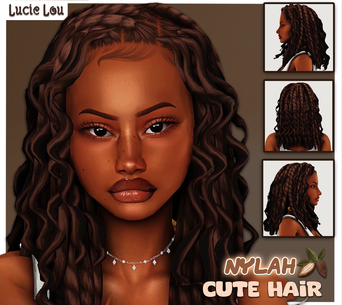 LucieLoucc's tweet photo. 🍄‍Nylah cute hair
🥹early access 
😍Link in bio 
#sims4 #sims4cc https://t.co/uWrQfOo1f5