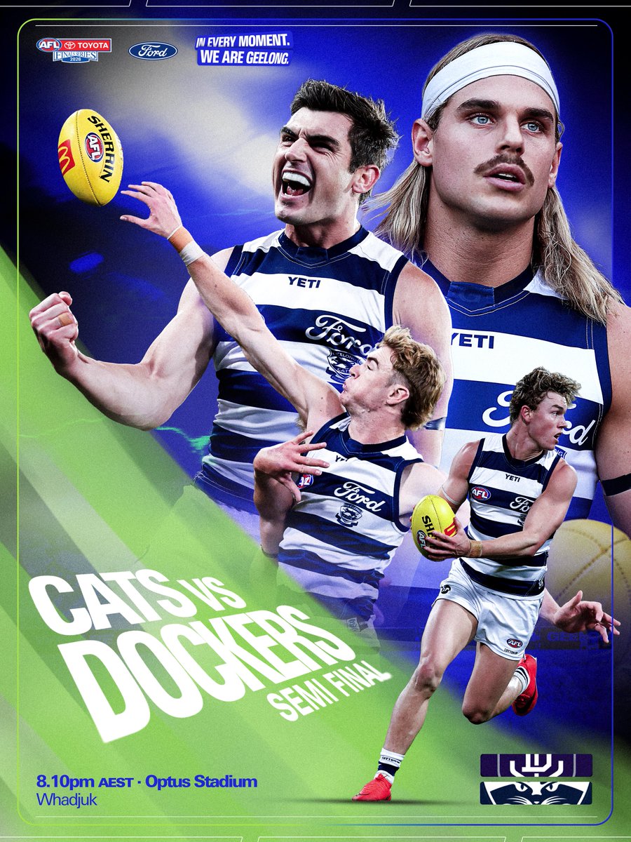 GeelongCats's tweet photo. The stage is set for a monster Semi Final 🍿

It’s game day, Cats fans 😼 https://t.co/5akC51Wyiv
