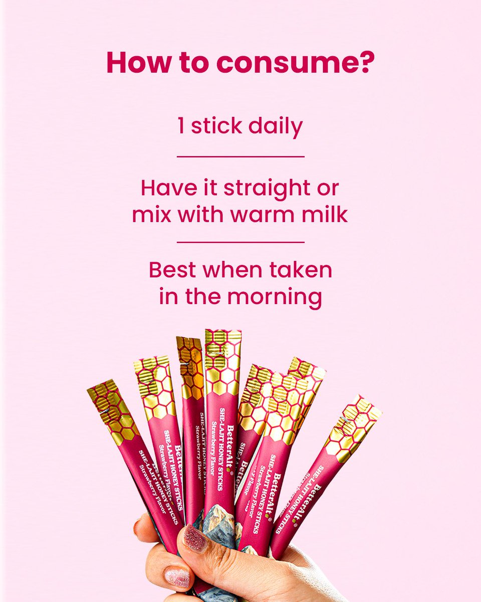 BetterAltUSA's tweet photo. What if your monthly routine had a natural support system? 👀🌸 

Swipe to meet the four ingredients inside every She-Lajit Honey Stick and what they each help support. 

#SheLajit #BetterAlt #HormonalSupport #Shatavari https://t.co/EVMM3dRABN