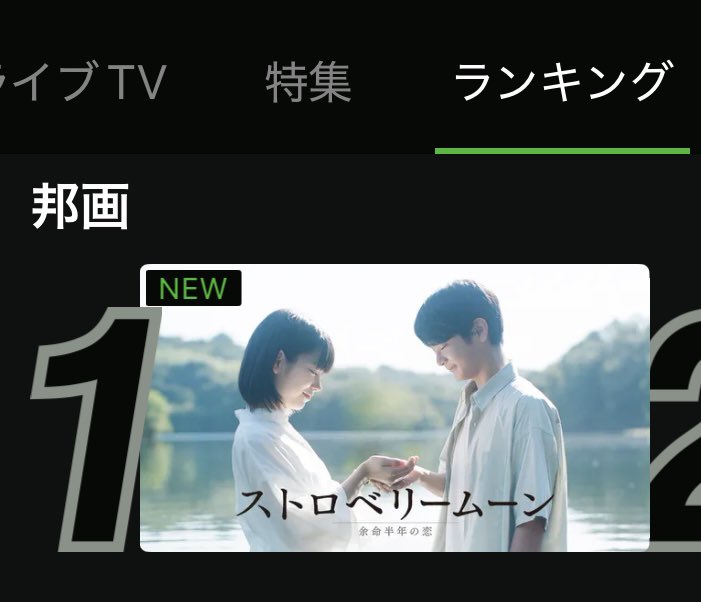 mai_littlewitch's tweet photo. NetflixやHuluにて
映画『ストロベリームーン　余命半年の恋』
配信中です。現在1位です。
今日何見ようかな、のお家時間に是非🤲

好きな人を想ったまま見る風景や匂い

時が経っても、どこにいても
あの時の感情はあの時のまま

#ストロベリームーン https://t.co/NRrSvKR5Rx