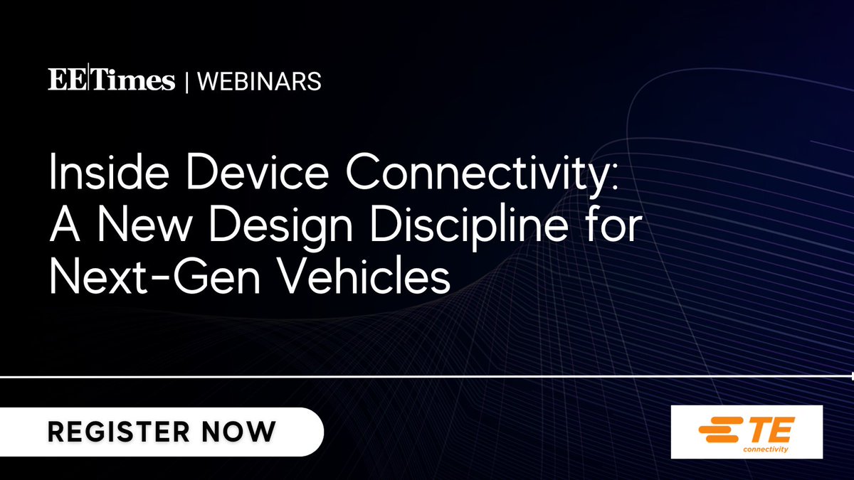 TechOnline's tweet photo. In this webinar, learn how Inside Device Connectivity enables more reliable, scalable automotive electronics by optimizing power, signal, and data interconnects for next-generation vehicle architectures.
➡️ Save Your Seat: https://t.co/OEwrkbgxtp

#Sponsored by @TEConnectivity https://t.co/kUAwXYRQnj