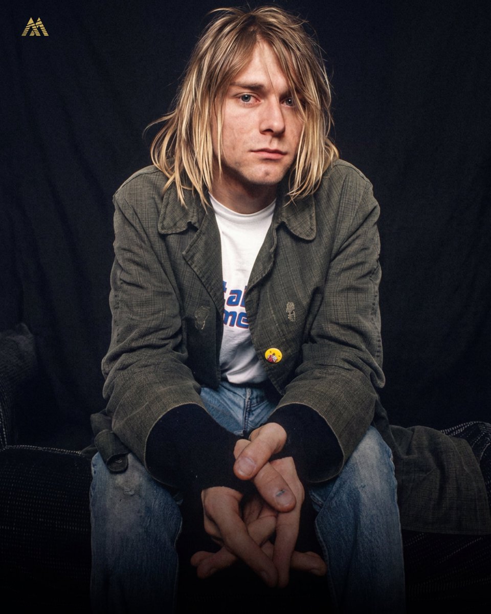 ByMindsets's tweet photo. 35 years ago today, Nirvana released “Smells Like Teen Spirit” 🎸🔥

The song's title came from a joke Kurt Cobain initially misunderstood. Bikini Kill singer Kathleen Hanna spray-painted "Kurt smells like Teen Spirit" on his wall, referring to 'Teen Spirit', the deodorant worn by Cobain's then-girlfriend, Tobi Vail. Cobain had never heard of the brand and thought the phrase sounded like a rebellious teenage slogan.