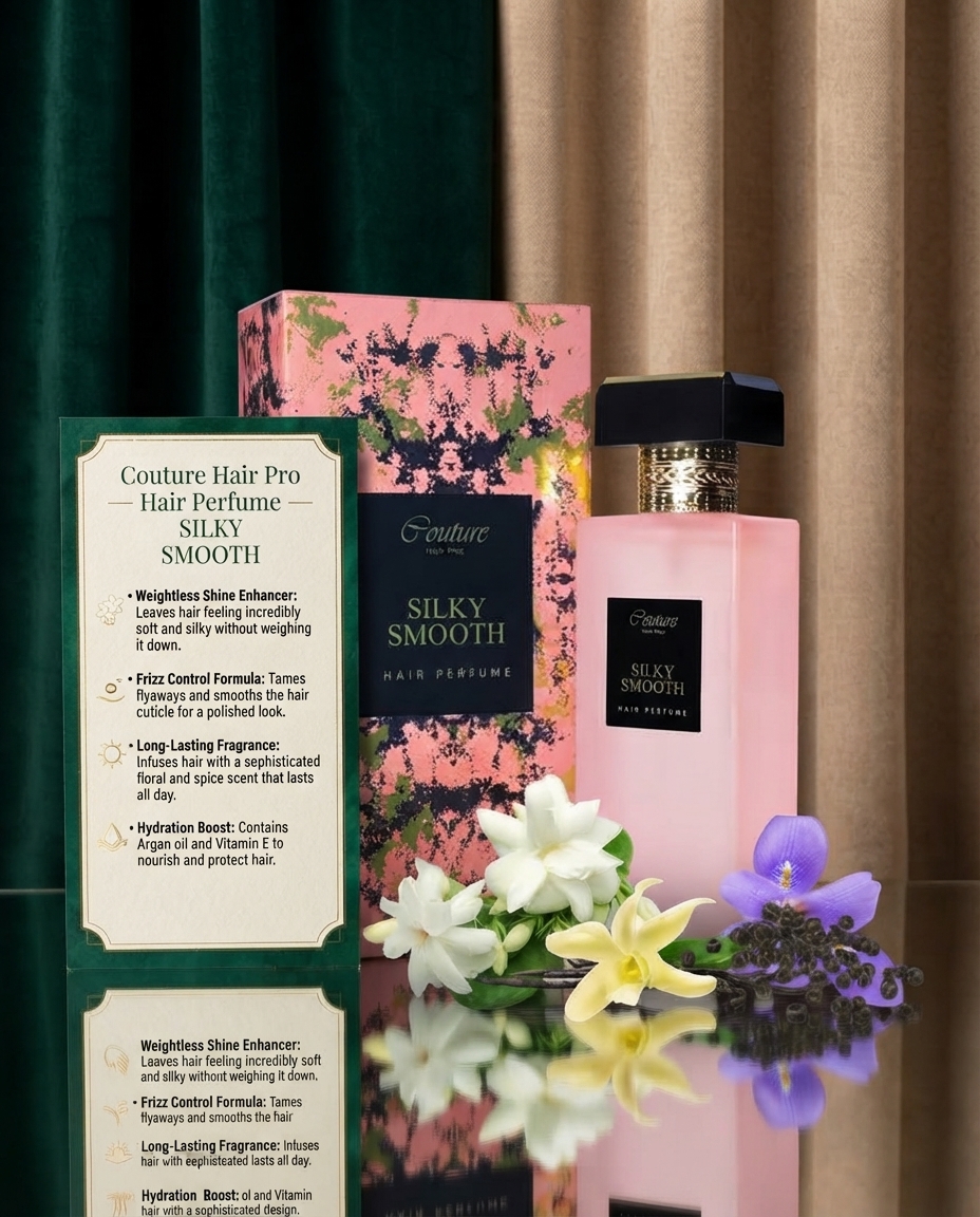 A27294Ali's tweet photo. 🌸 Couture Hair Pro Hair Perfume Silky Smooth! ✨
Weightless, shine-enhancing hair perfume infused with argan oil and Vitamin E for long-lasting fragrance and frizz control.
👉 https://t.co/PoGuH6gBHy
#CoutureHairPro #HairPerfume https://t.co/l0ssZBjiQI