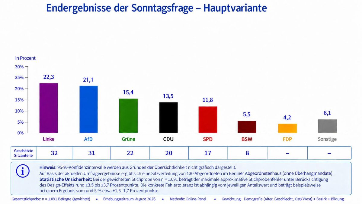 BSW_tk's tweet photo. Hintergrund: 
Online-Panel eine Marktführers international n=1091 Ende August 2026 https://t.co/orG1gAvkq2
