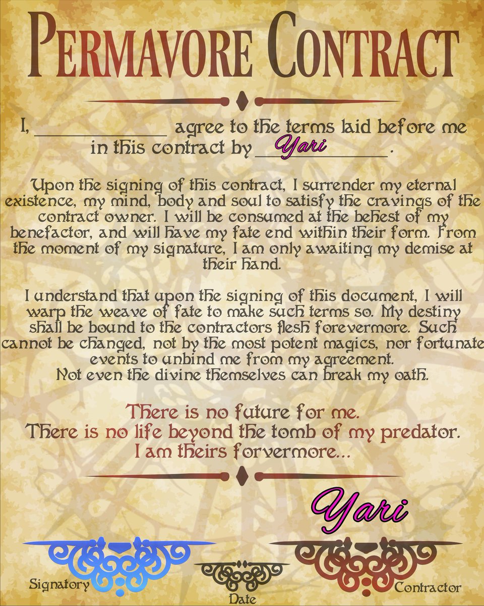 TheDrunken25704's tweet photo. Seeing that there are people who seem interested in this can, I thought that putting certain contracts in place might be interesting!~

For all those who are interested, all you need to do is fill out the contract and send it to my "office". For those who are more shy 🔃+❤️ https://t.co/Ov9fwm2bRY