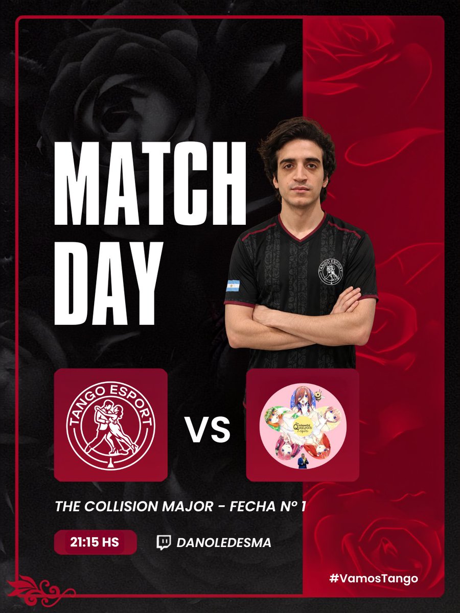 TangoEsport's tweet photo. Hoy volvemos a la Grieta.

🆚 Quintillizas esports 
🏆 @CollisionMajor1  
🕘 21:15
📺 https://t.co/Kf7V8M0AQb // https://t.co/DBDsPinRu0

Vamos TANGO. 🌹

#dondelapasiónseuneconeljuego https://t.co/ecNvjhZNMS